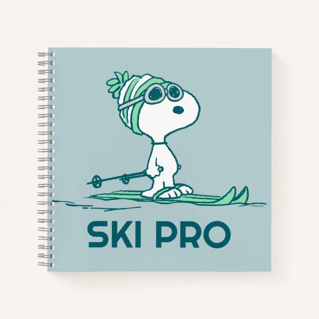 Erdnüsse | Snoopy auf Skis Notizbuch (Vorderseite)