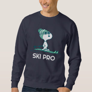 Erdnüsse Snoopy auf Skis Sweatshirt