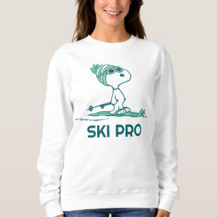 Erdnüsse   Snoopy auf Skis Sweatshirt