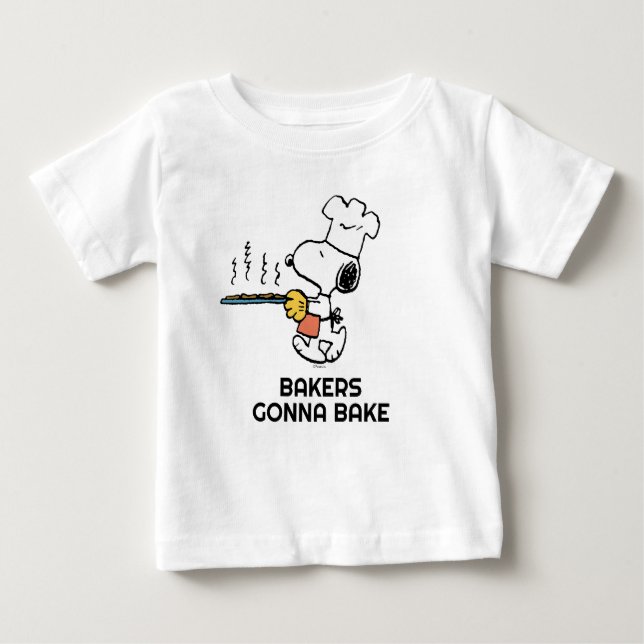 Erdnüsse | Snoopy Backkost Baby T-shirt (Vorderseite)