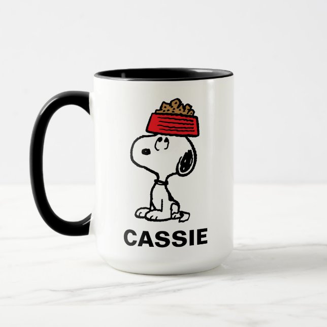 Erdnüsse | Snoopy Balancing | Name hinzufügen Tasse (Links)