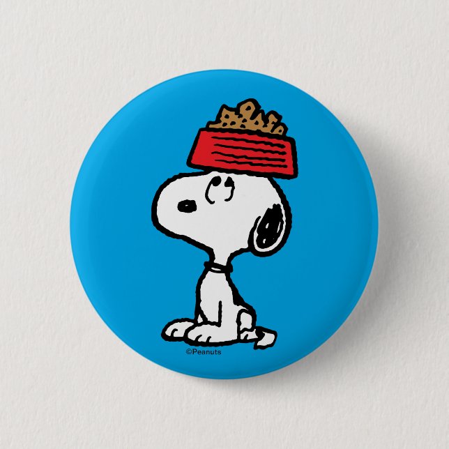Erdnüsse | Snoopy Balancing Sein Dog Disc Button (Vorderseite)