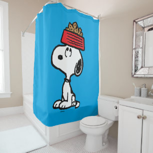 Erdnüsse Snoopy Balancing Sein Dog Disc Duschvorhang