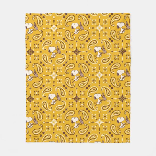 Erdnüsse | Snoopy Bandana Cowboy Fleecedecke (Vorderseite)