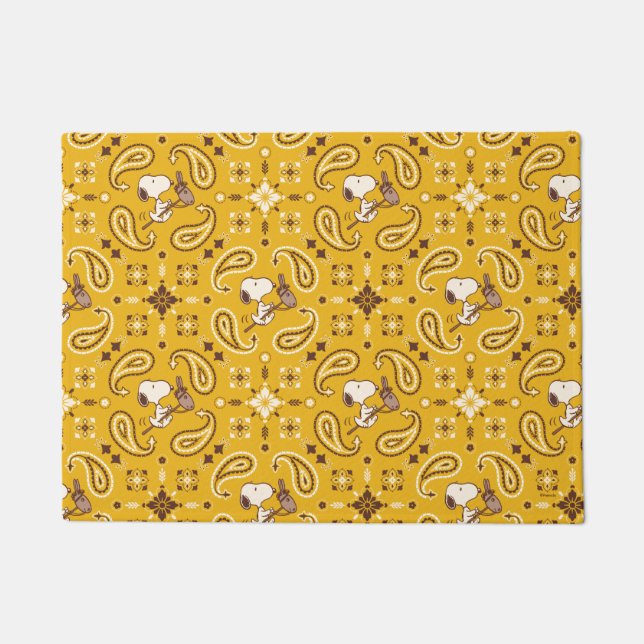 Erdnüsse | Snoopy Bandana Cowboy Fußmatte (Vorderseite)