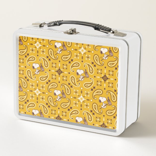 Erdnüsse | Snoopy Bandana Cowboy Metall Brotdose (Vorderseite)