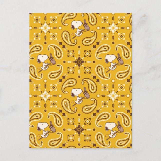 Erdnüsse | Snoopy Bandana Cowboy Postkarte (Vorderseite)