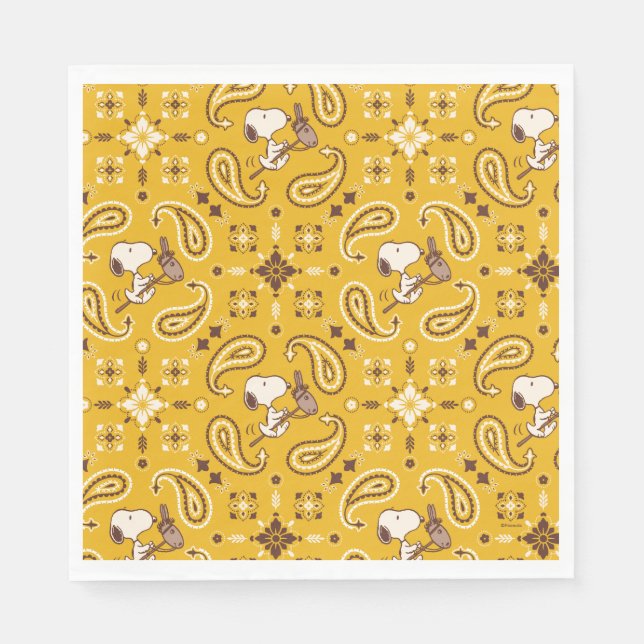 Erdnüsse | Snoopy Bandana Cowboy Serviette (Vorderseite)