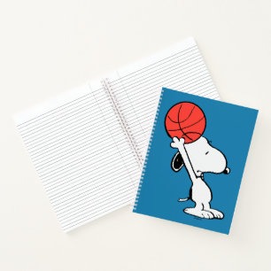Erdnüsse   Snoopy Basketball Hoop Shot Notizbuch