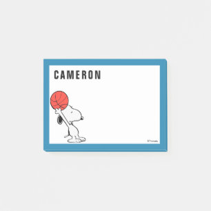 Erdnüsse   Snoopy Basketball Hoop Shot Post-it Klebezettel