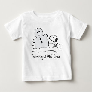 Erdnüsse   Snoopy baut einen Schneemann Baby T-shirt