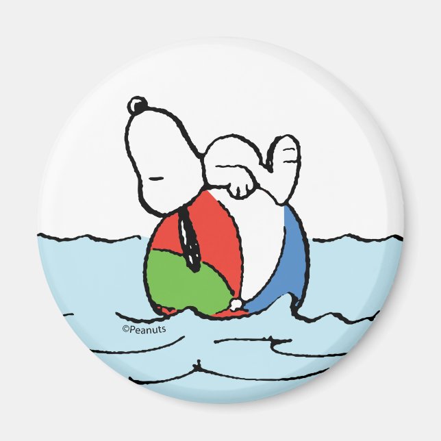 Erdnüsse | Snoopy Beach Ball Beach Magnet (Vorne)