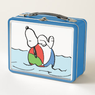 Erdnüsse   Snoopy Beach Ball Beach Metall Brotdose
