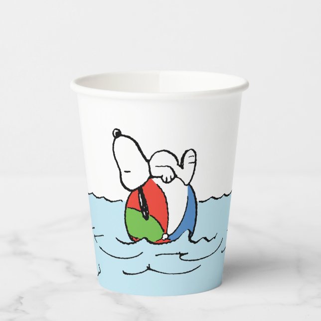 Erdnüsse | Snoopy Beach Ball Beach Pappbecher (Links)