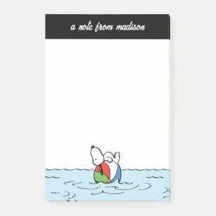 Erdnüsse   Snoopy Beach Ball Beach Post-it Klebezettel