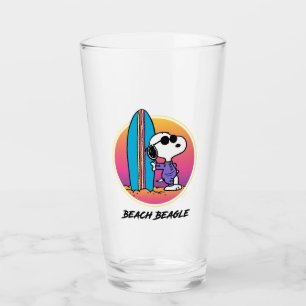 Erdnüsse Snoopy Beach Beagle Glas