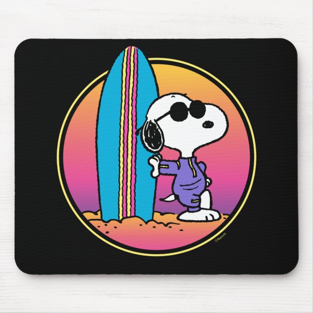 Erdnüsse | Snoopy Beach Beagle Mousepad (Vorne)