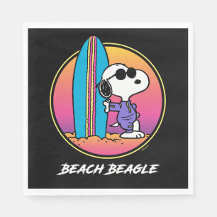 Erdnüsse Snoopy Beach Beagle Serviette