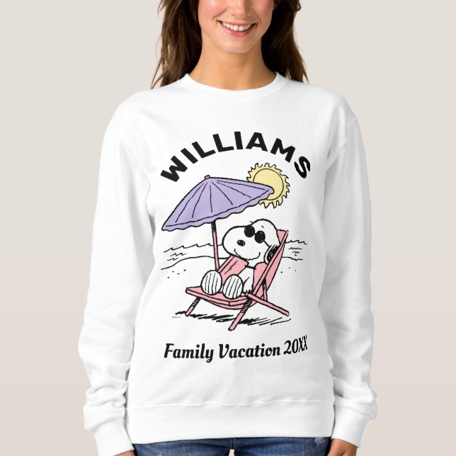 Erdnüsse | Snoopy Beach Family Urlaub Sweatshirt (Vorderseite)