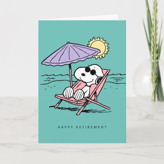 Erdnüsse | Snoopy Beach Retirement | Foto hinzufüg Karte (Vorderseite)