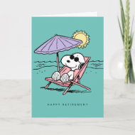Erdnüsse Snoopy Beach Retirement Foto hinzufüg Karte