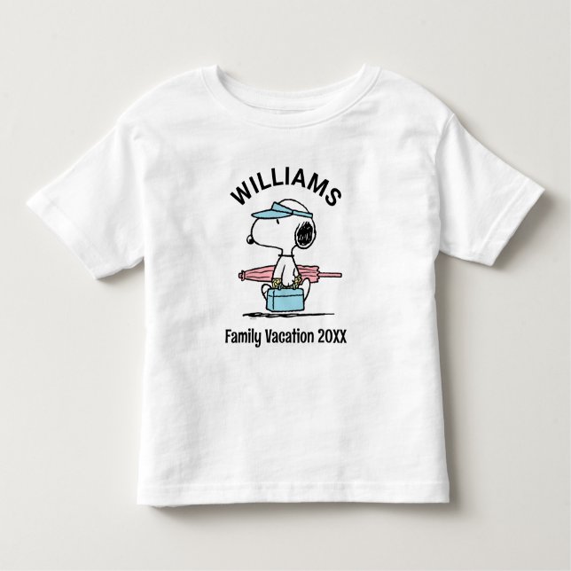 Erdnüsse | Snoopy Beach Walk Familienurlaub Kleinkind T-shirt (Vorderseite)