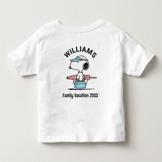Erdnüsse | Snoopy Beach Walk Familienurlaub Kleinkind T-shirt (Rückseite)