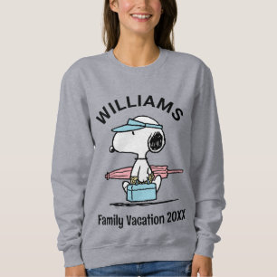Erdnüsse   Snoopy Beach Walk Familienurlaub Sweatshirt