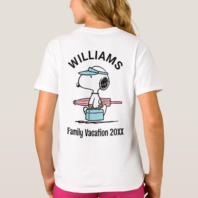 Erdnüsse | Snoopy Beach Walk Familienurlaub T-Shirt (Rückseite)