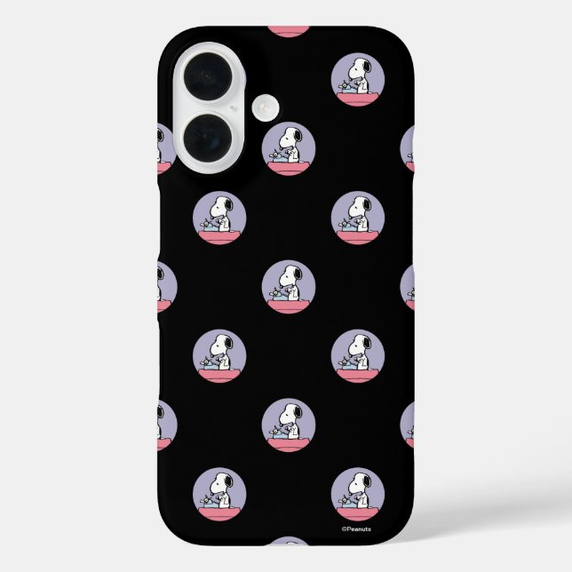 Erdnüsse | Snoopy bei der Schreibmaschine Case-Mate iPhone Hülle (Rückseite)
