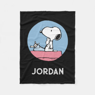 Erdnüsse   Snoopy bei der Schreibmaschine Fleecedecke