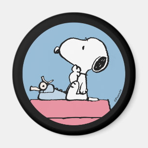 Erdnüsse   Snoopy bei der Schreibmaschine Magnet