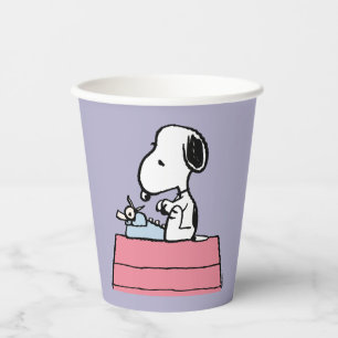 Erdnüsse   Snoopy bei der Schreibmaschine Pappbecher