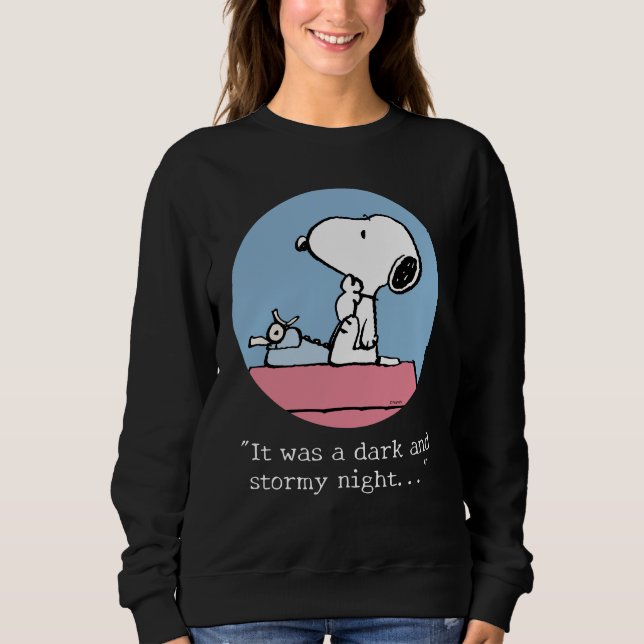 Erdnüsse | Snoopy bei der Schreibmaschine Sweatshirt (Vorderseite)