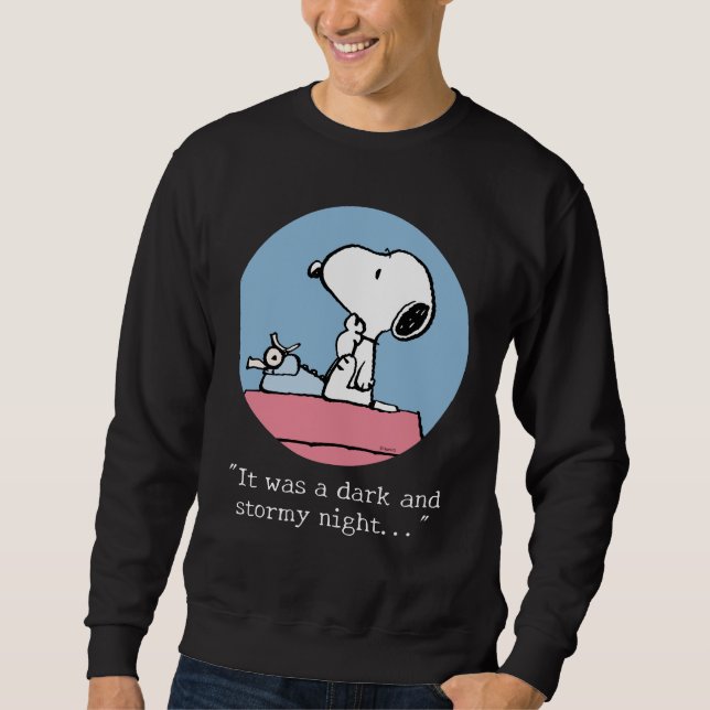 Erdnüsse | Snoopy bei der Schreibmaschine Sweatshirt (Vorderseite)