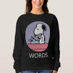 Erdnüsse Snoopy bei der Schreibmaschine Sweatshirt