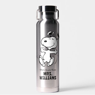 Erdnüsse   Snoopy Bester Lehrer Personalisiert Trinkflasche