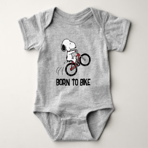 Erdnüsse   Snoopy Bicycle Wheelie Baby Strampler