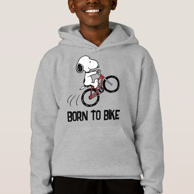 Erdnüsse | Snoopy Bicycle Wheelie Hoodie (Vorderseite)