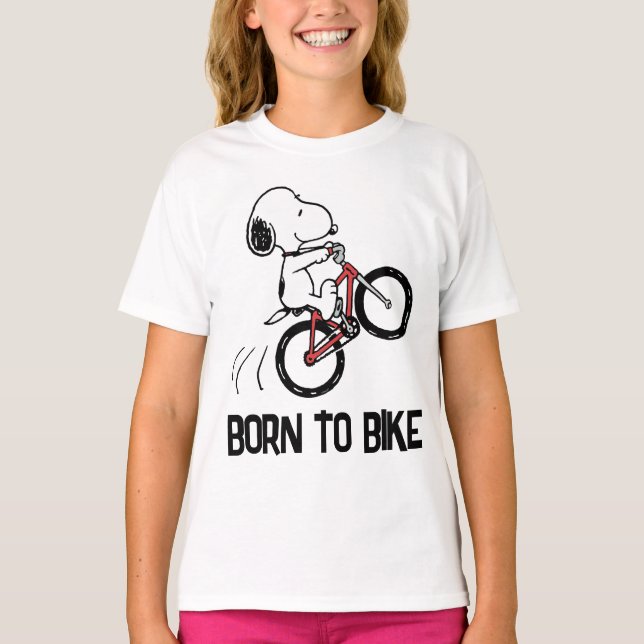 Erdnüsse | Snoopy Bicycle Wheelie T-Shirt (Vorderseite)