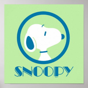 Erdnüsse Snoopy Blue Deco Träume Poster