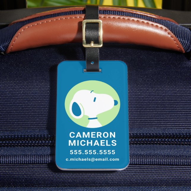 Erdnüsse | Snoopy Blue Deko Dreams Gepäckanhänger (Vorderseite Insitu 2)