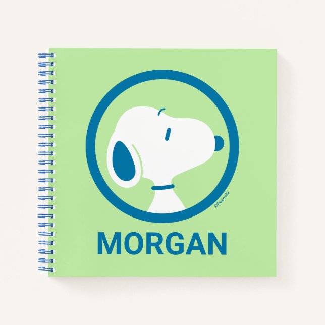 Erdnüsse | Snoopy Blue Deko Dreams | Name hinzufüg Notizbuch (Vorderseite)