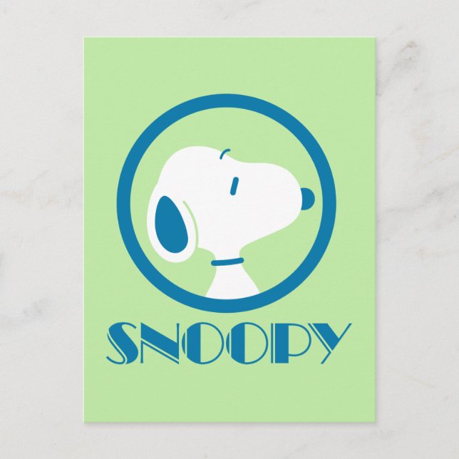 Erdnüsse | Snoopy Blue Deko Dreams Postkarte (Vorderseite)