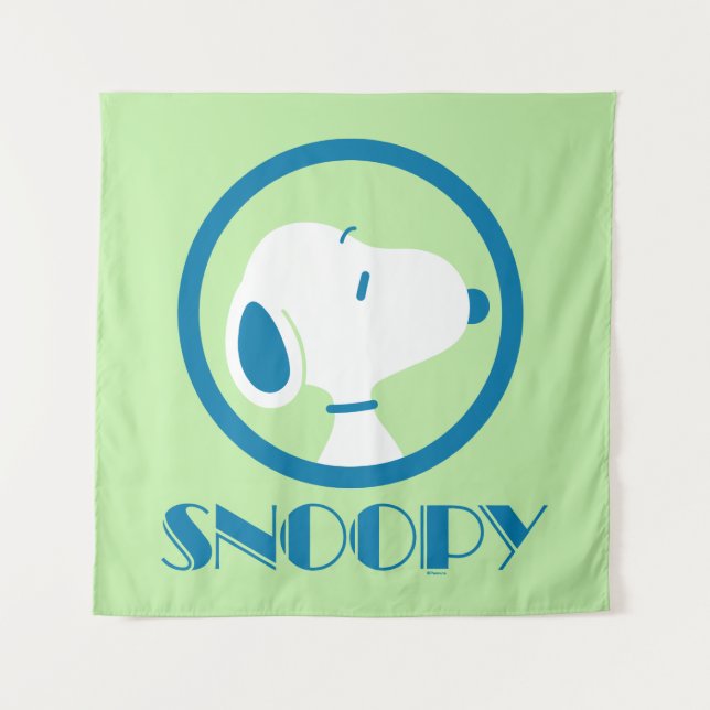 Erdnüsse | Snoopy Blue Deko Dreams Wandteppich (Vorderseite)