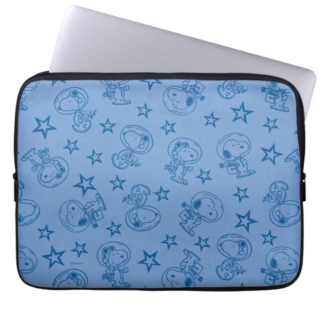 Erdnüsse | Snoopy Blue Space Astronaut Muster Laptopschutzhülle (Vorderseite)