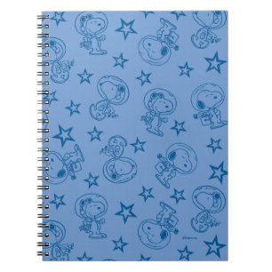 Erdnüsse   Snoopy Blue Space Astronaut Muster Notizblock
