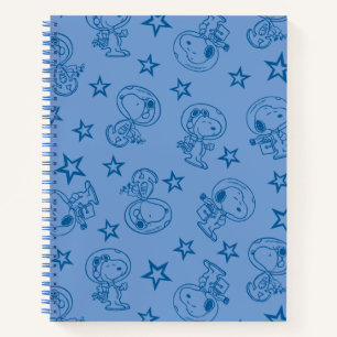 Erdnüsse   Snoopy Blue Space Astronaut Muster Notizbuch
