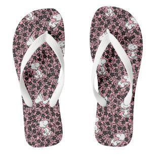 Erdnüsse Snoopy Blume Weinmuster Flip Flops