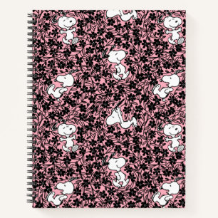 Erdnüsse   Snoopy Blume Weinmuster Notizbuch